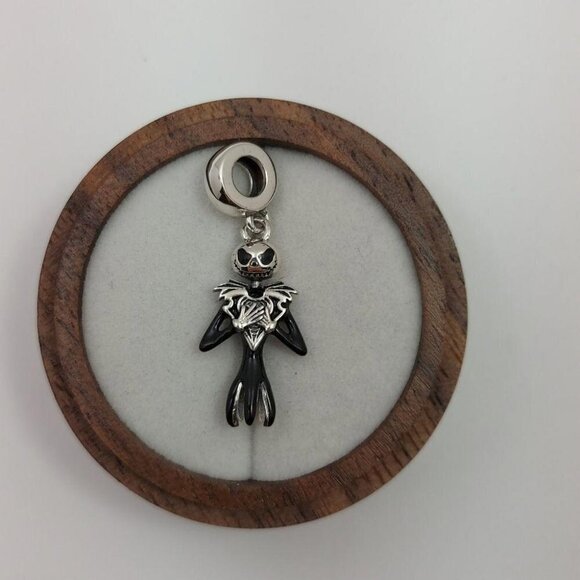 925 Sterling Silver Jack Skellington Dangle Charm - Picture 3 of 8